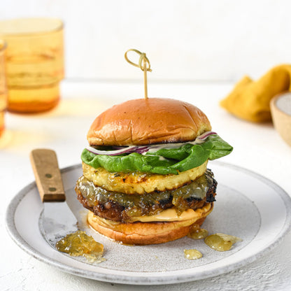 Amber Ale Pineapple Jalapeno Jam, shown in a styled setting