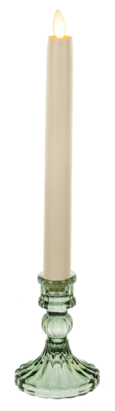 Green Cut Glass Taper Holder
