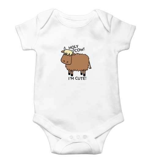 Holy Cow Onesie-Highland Cow-3/6 Months