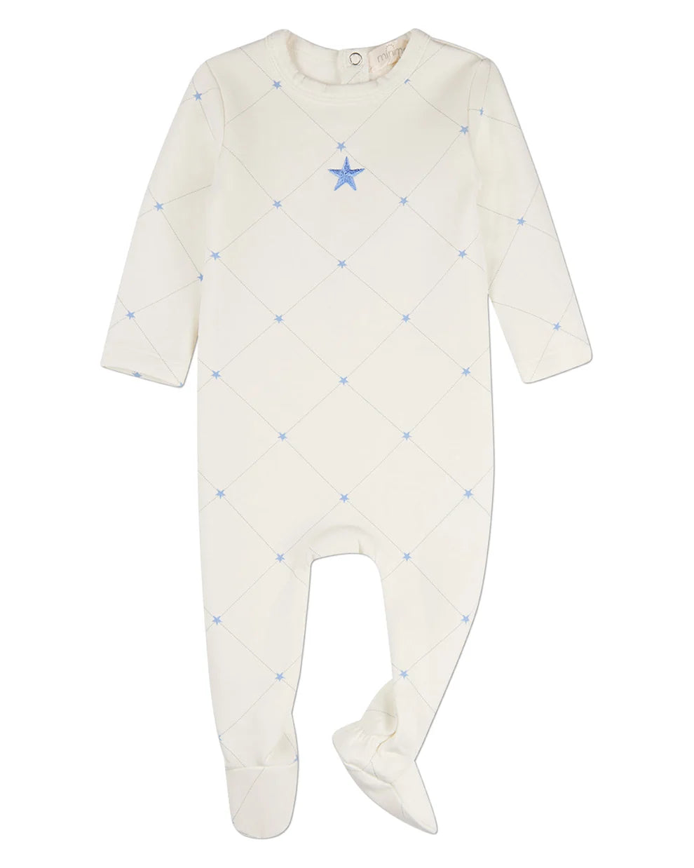 Baby Boys "Stars and Stitching" Cotton/Rayon-Blend Footie