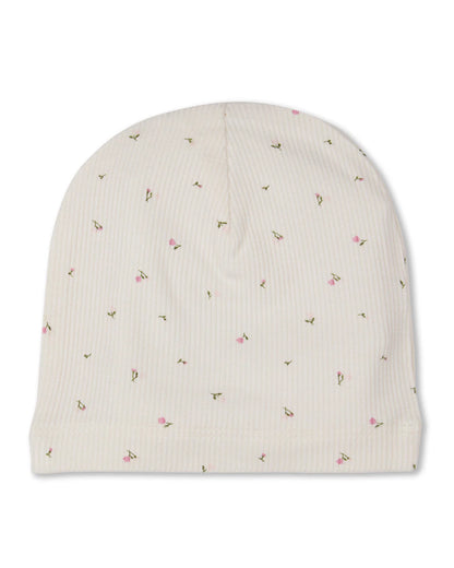 Baby "Sprigs Have Sprung" Mini-Ribbed Rayon-Blend Beanie