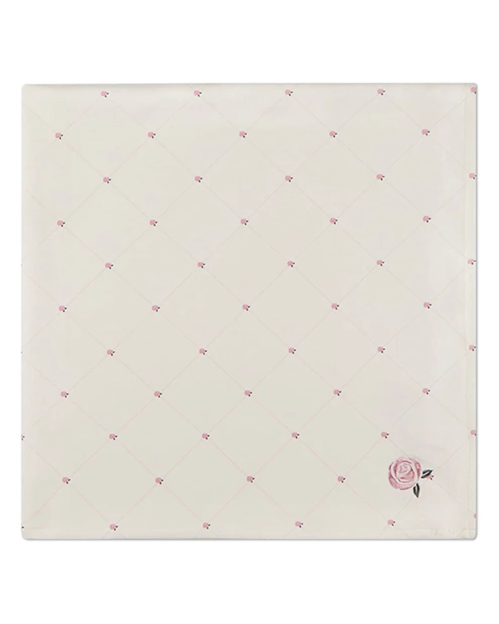 Baby Girls "Rosettes and Stitching" Cotton/Rayon-Blend Swaddle Blanket