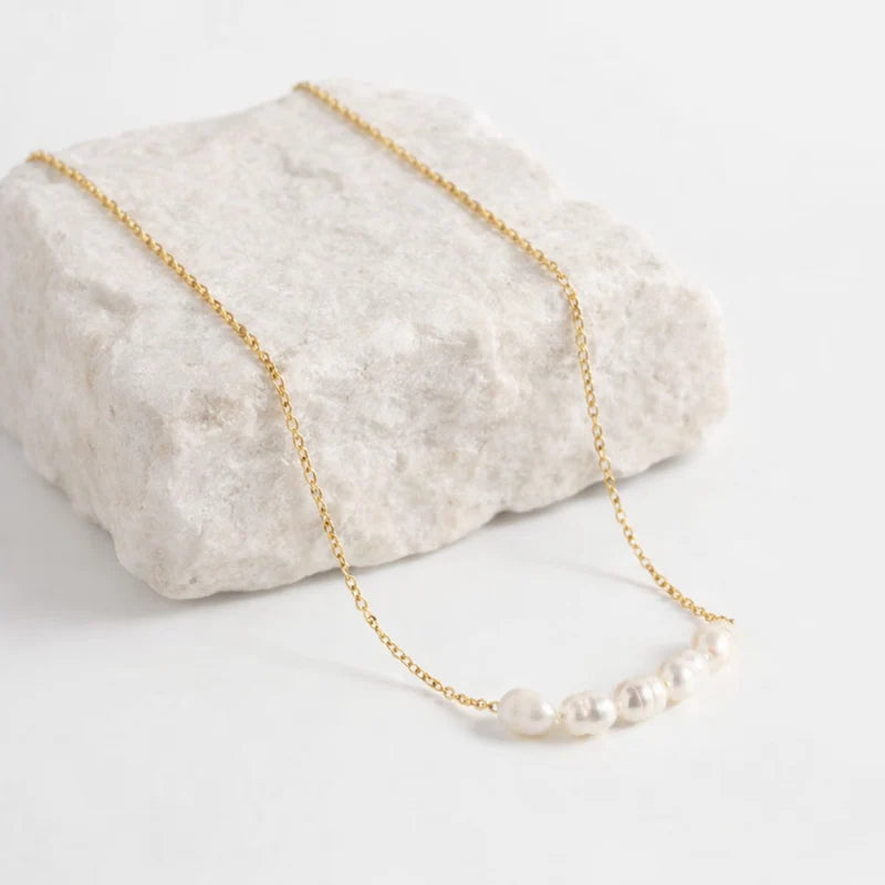 Golden Pearl Necklace