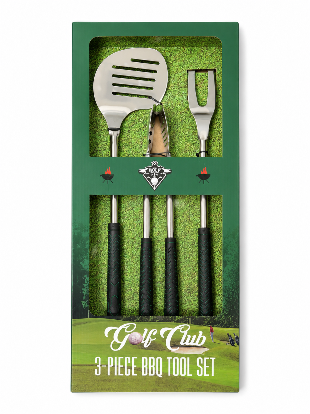 3 PC BBQ Tool Set-Golf Themed