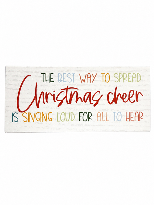 Spread Christmas Cheer - Colorful Wood Sign