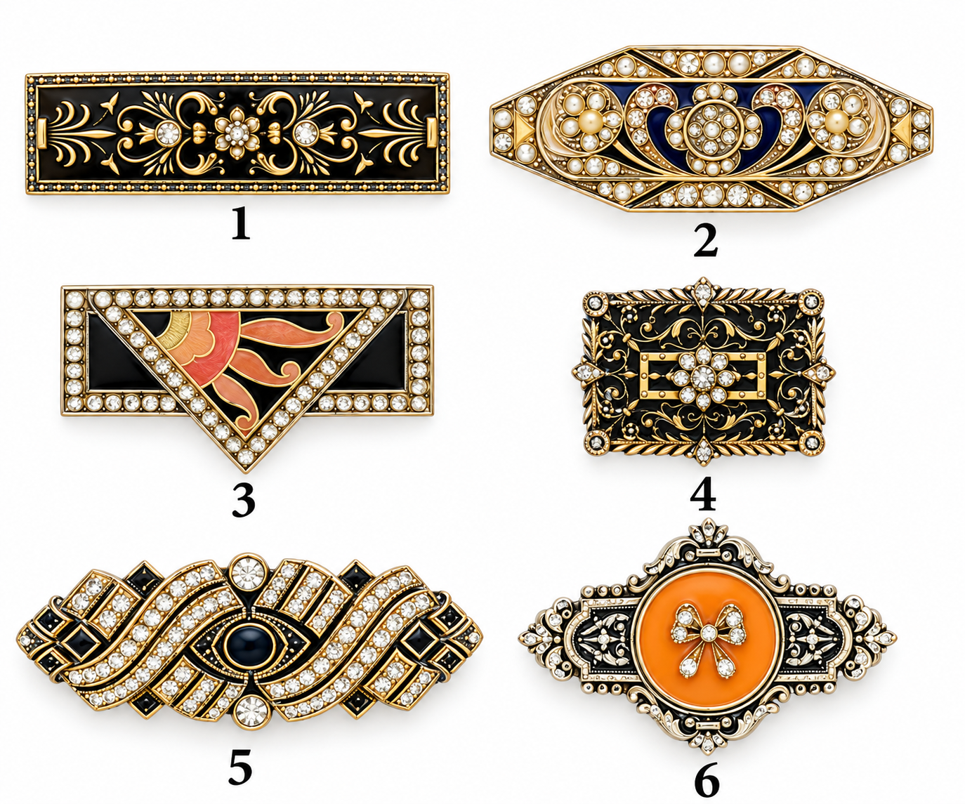 Jeweled Rectangle Pins -Assorted