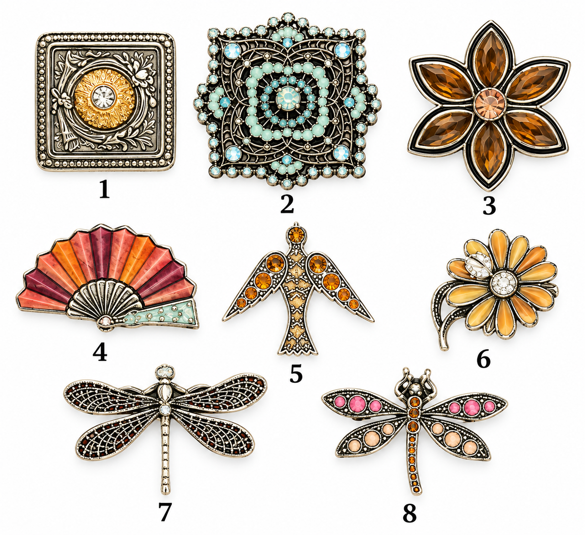 Assorted Jeweled  Pins