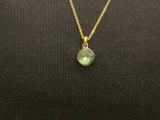 Swarovski Olive Crystal Charm Necklace