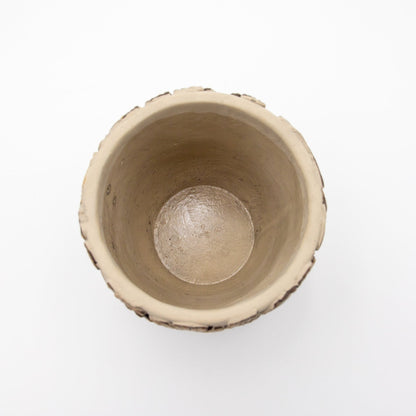 Planter Cement Grey & Bronze