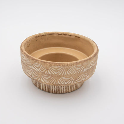 Bernard Ceramic Planter - Sand & White