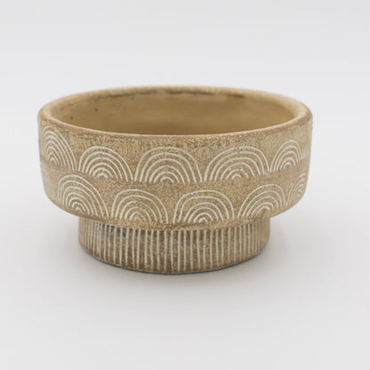 Bernard Ceramic Planter - Sand & White