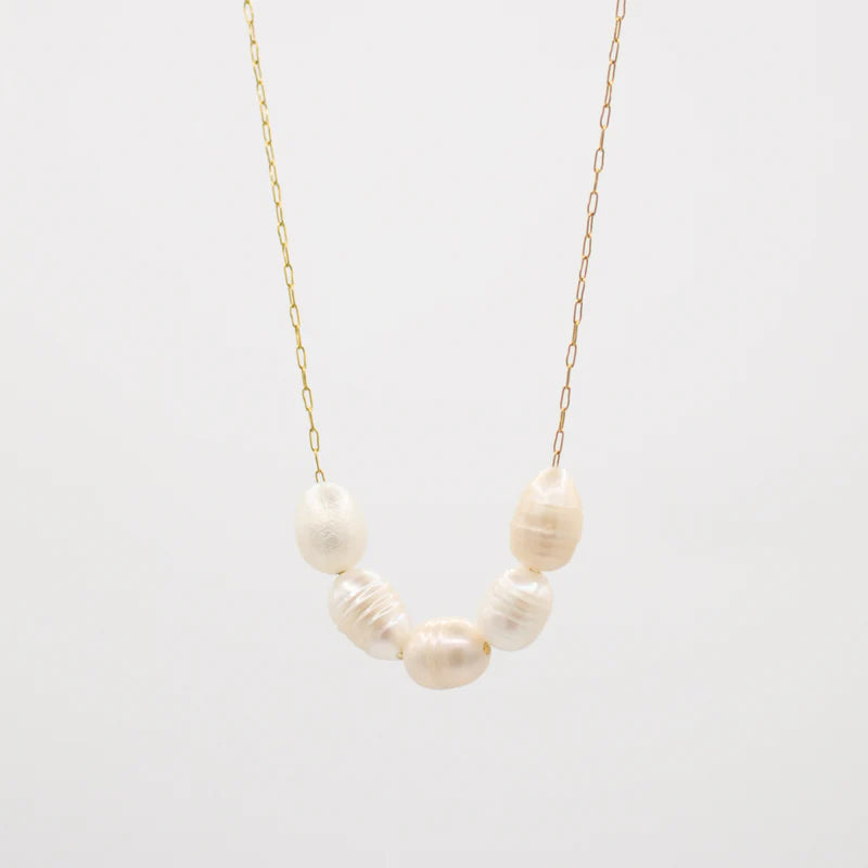 Golden Pearl Necklace