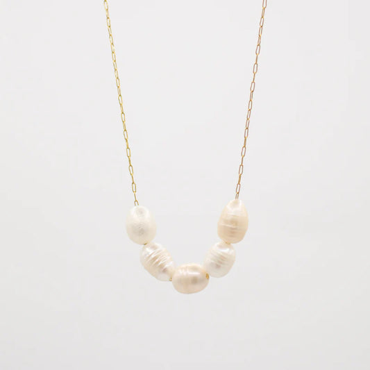 Golden Pearl Necklace