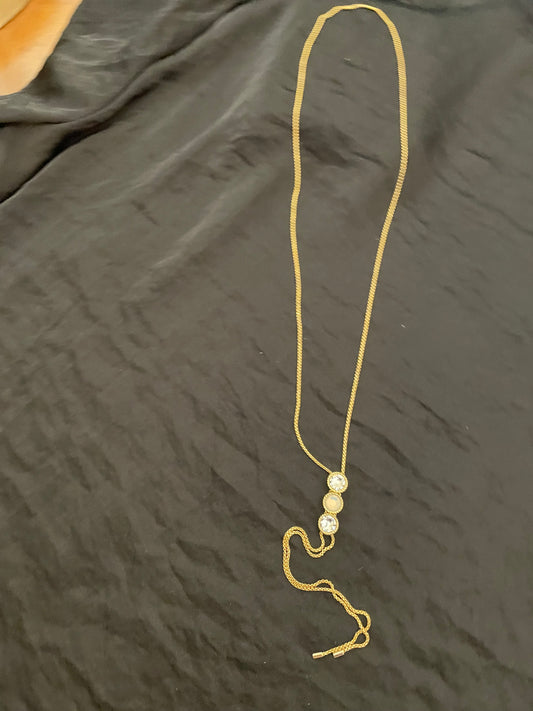 Gold Necklace With Clear Opal pendant