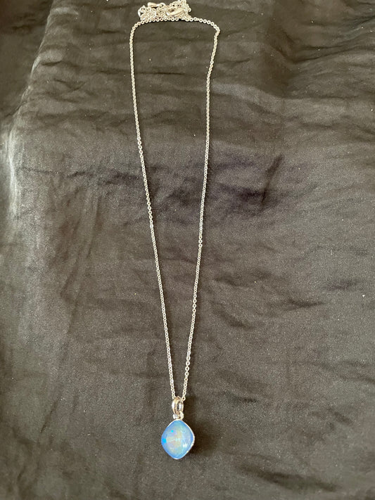 Opal Pendant on Gold Chain