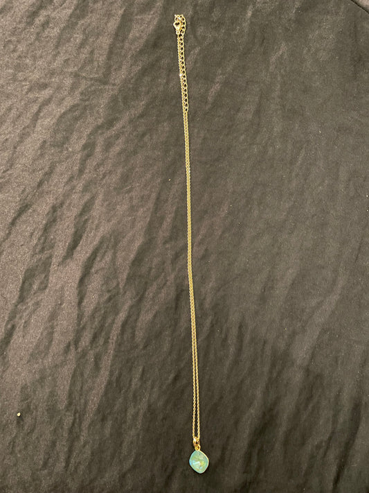 Lotus Pink Pendant On Gold Chain