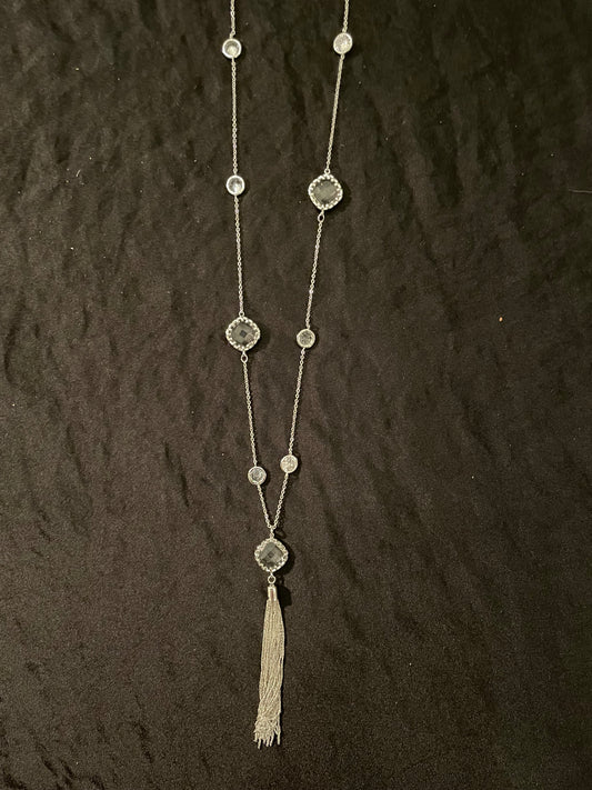 Cubic Zircon Silver Necklace