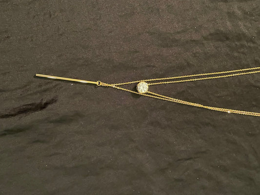 Gold Double Y Shape Necklace