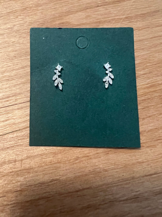 Mini Delicate Flower Leaf Earrings