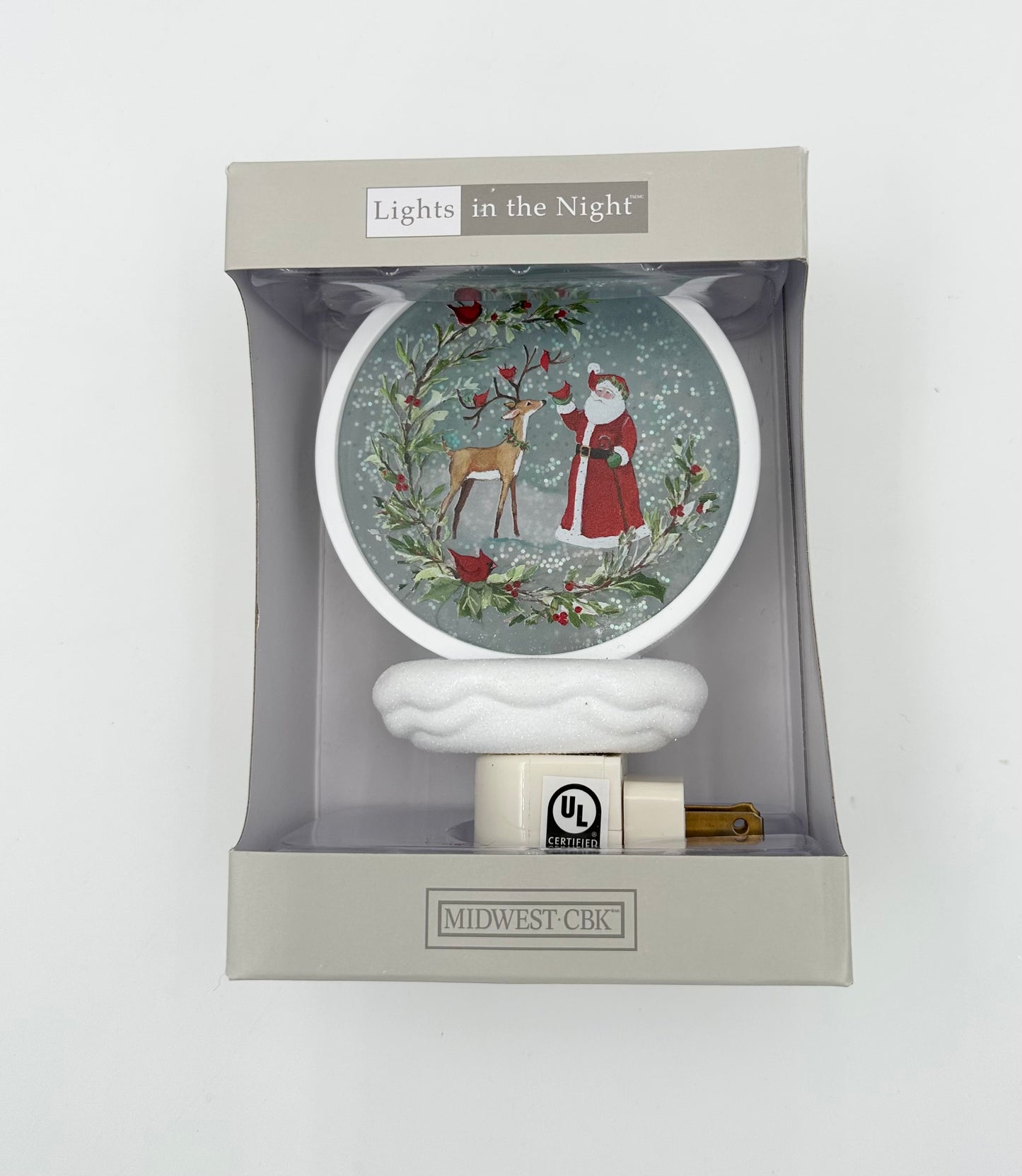 Santa w/ Reindeer Night Light