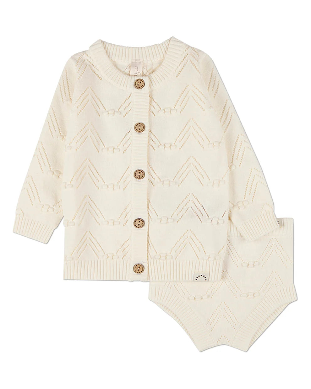 2 Piece Baby and Toddler Knit Cardigan and Bloomer Set