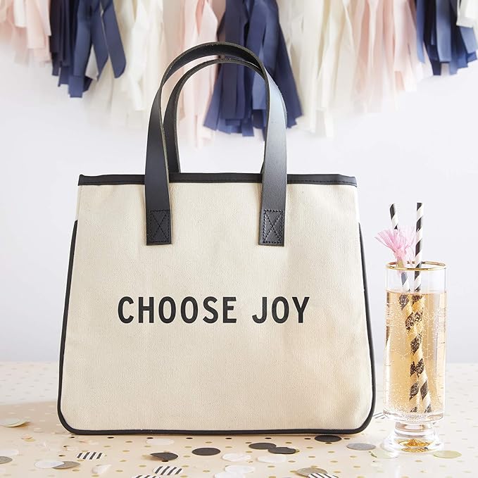 Mini Canvas Tote Bag - Choose Joy