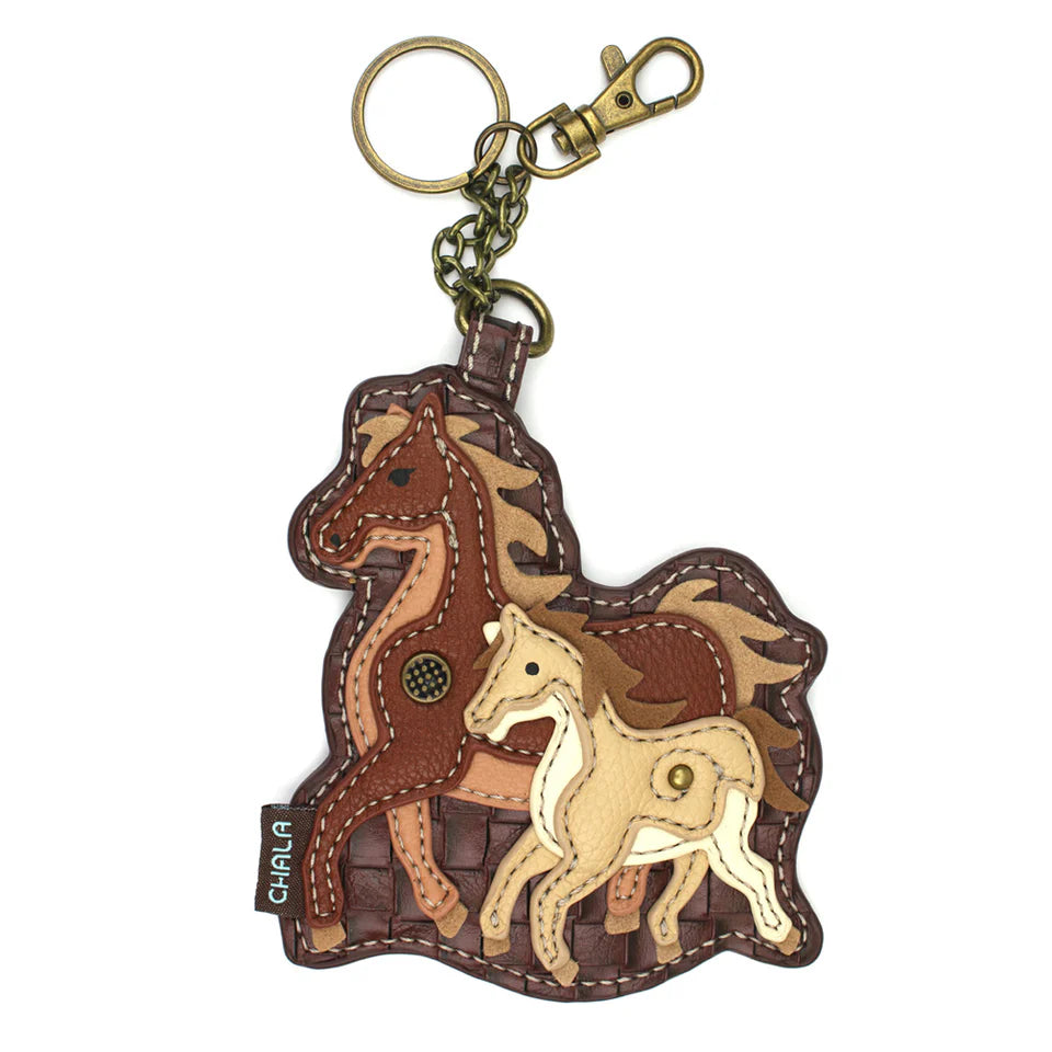 Key Fob-Coin Purse-Horse Family