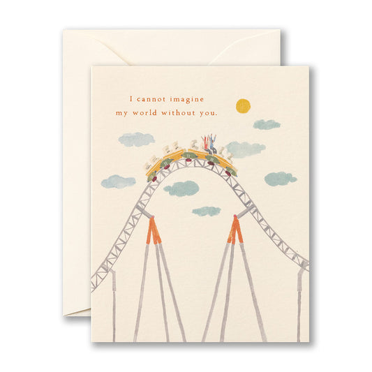 Tarjeta de amistad: No puedo imaginar mi mundo sin ti