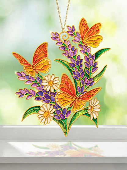 Lavender & Butterflies Suncatcher