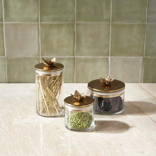 Lily Botanical Canister-Set of 3