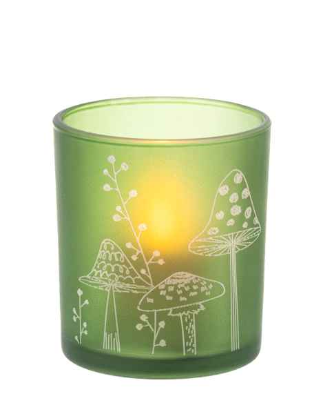Etched Mushroom Tealight Holder - Small