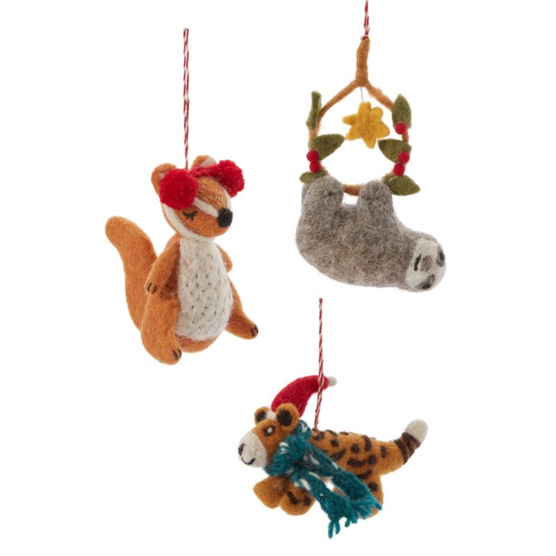 Mellow Critter Ornament-Sloth