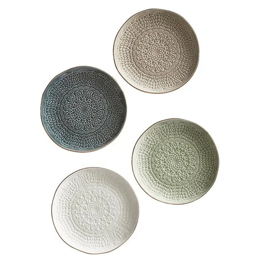 Gold Rimmed Ceramic Appetizer Plate