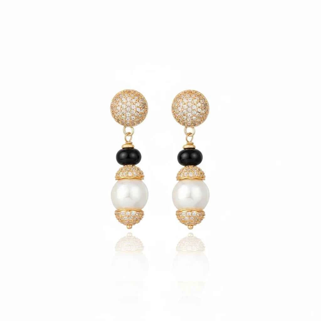 Portinari Long Earrings - Black