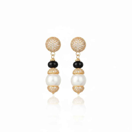 Portinari Long Earrings - Black