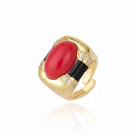 Noemia Ring Red Agate