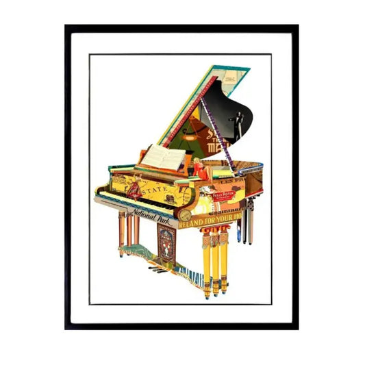 3-D Art Collage:  Piano
