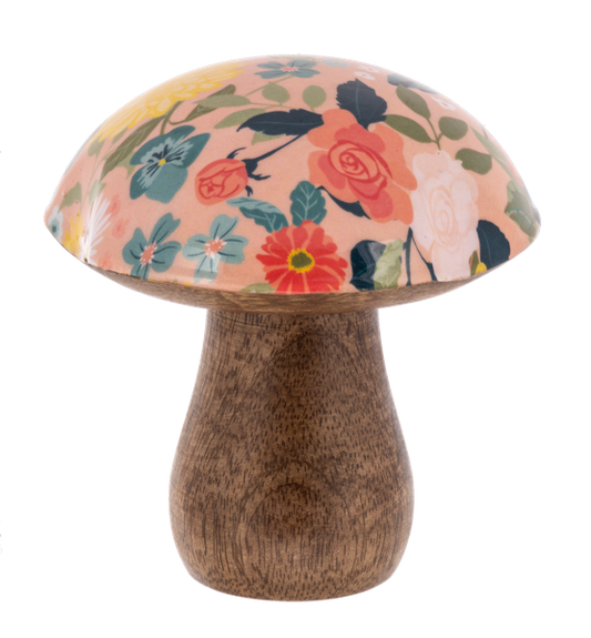 Pink Floral Mushroom