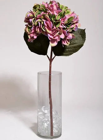 Spray hydrangea Poly Mauve & Green