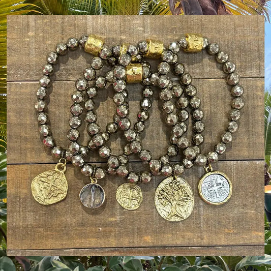 Pyrite Bracelet with Pendant