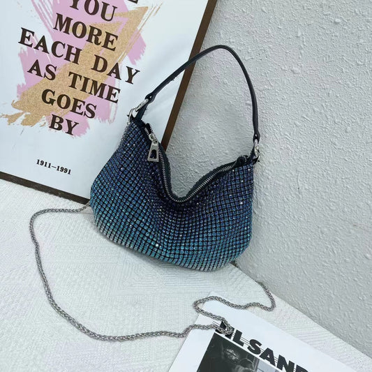 Blue Moon Cresent Rhinestone Handbag