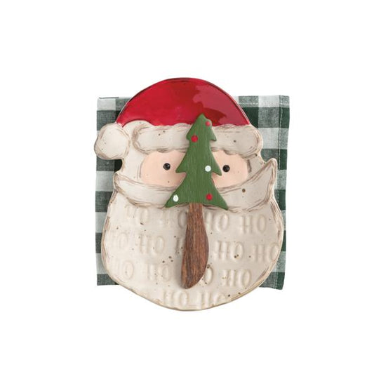 Santa Appetizer Plate Set