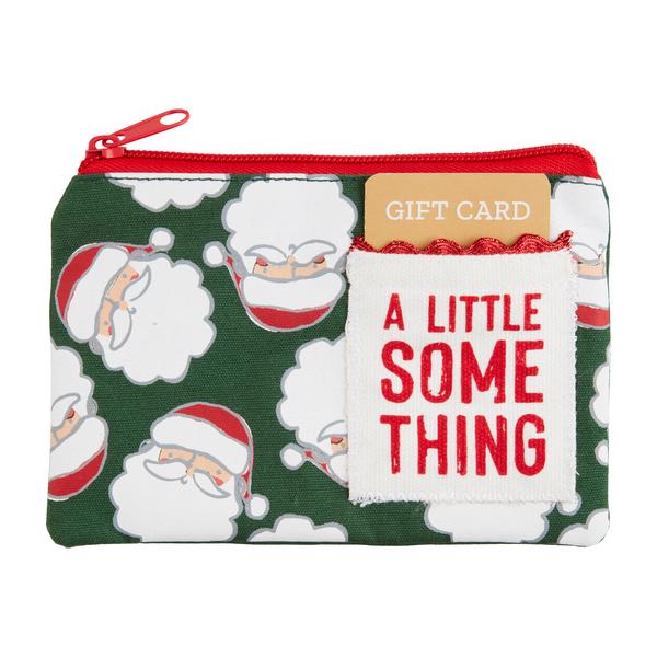 Santa Print Light-Up Pouch with Gift Card Pocket