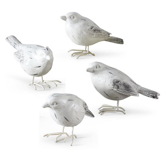 Pájaros azucarados blancos de 2" - 4 estilos