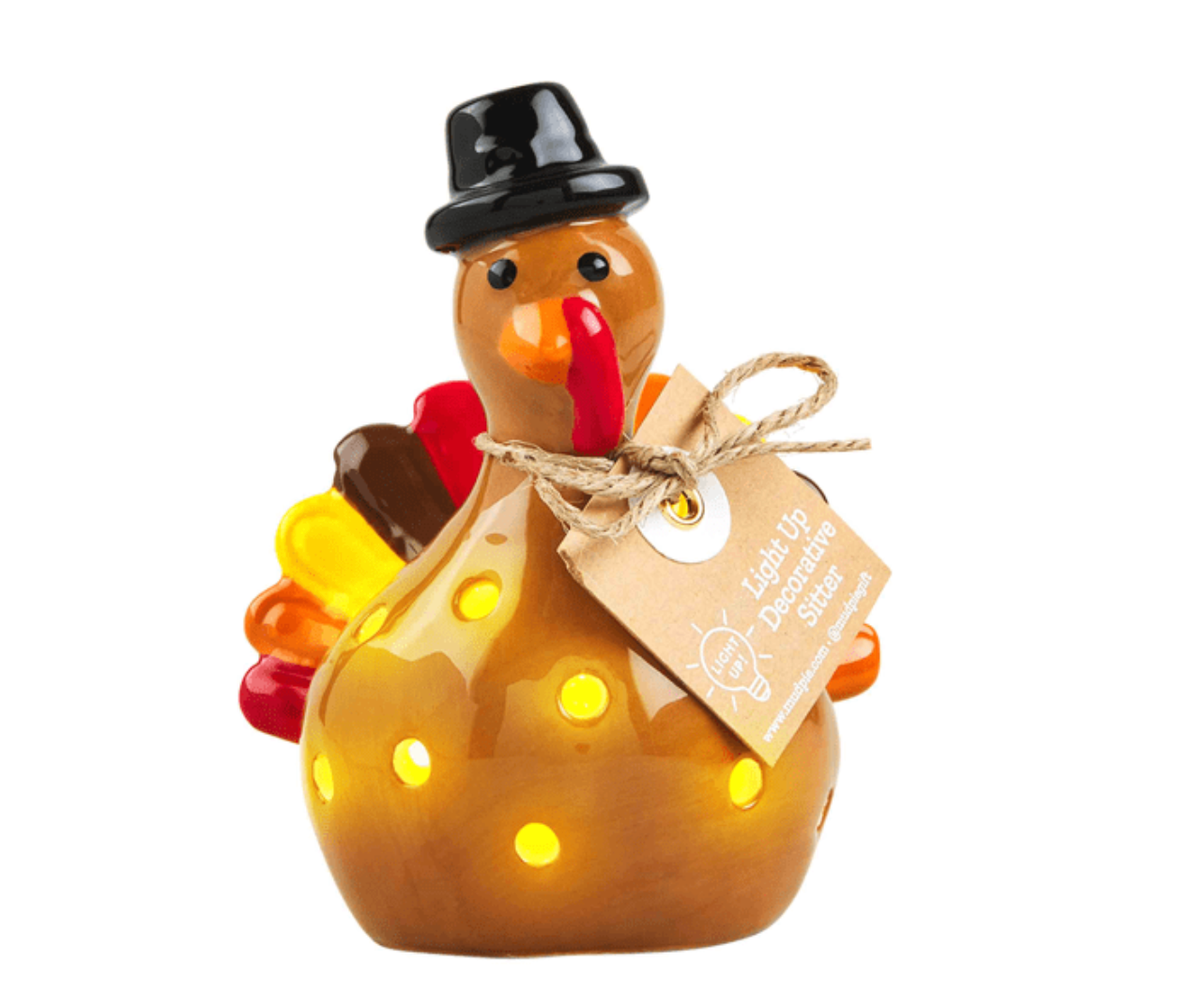 Pavo sentado con LED