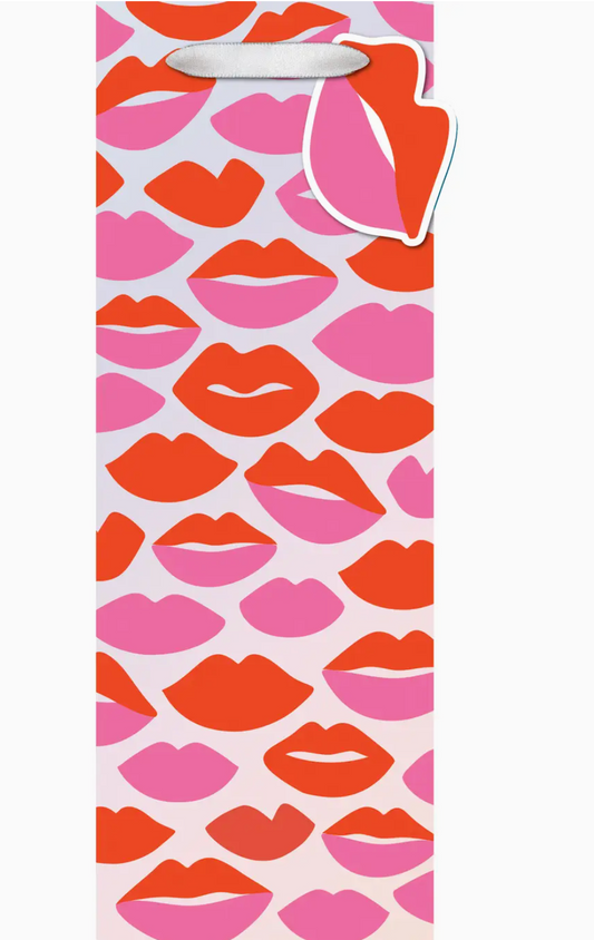Bolsa de regalo tamaño botella "XOXO con amor"