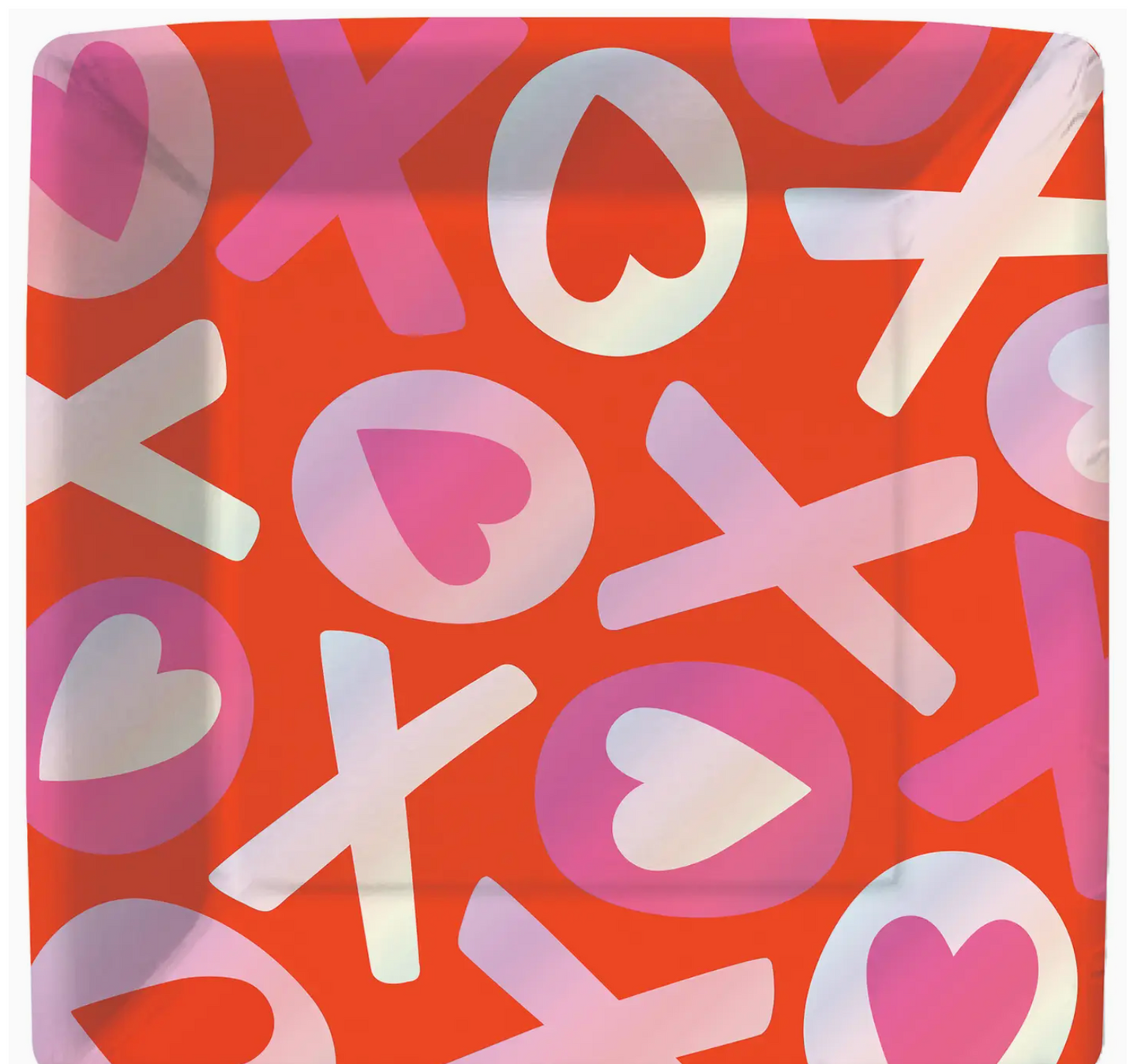 Disposable Dinner Plate-XOXO with Love 8ct