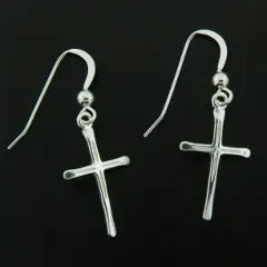 Silver Cross Earrings