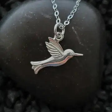 Silver Humming Bird Necklace