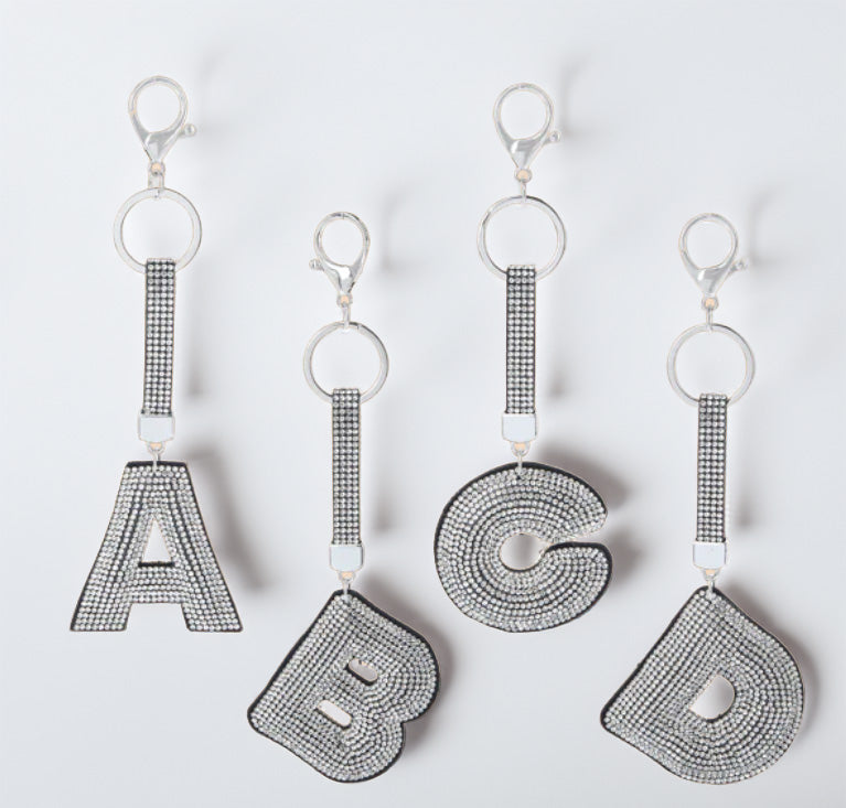 Sparkle Monogram Key Ring-B